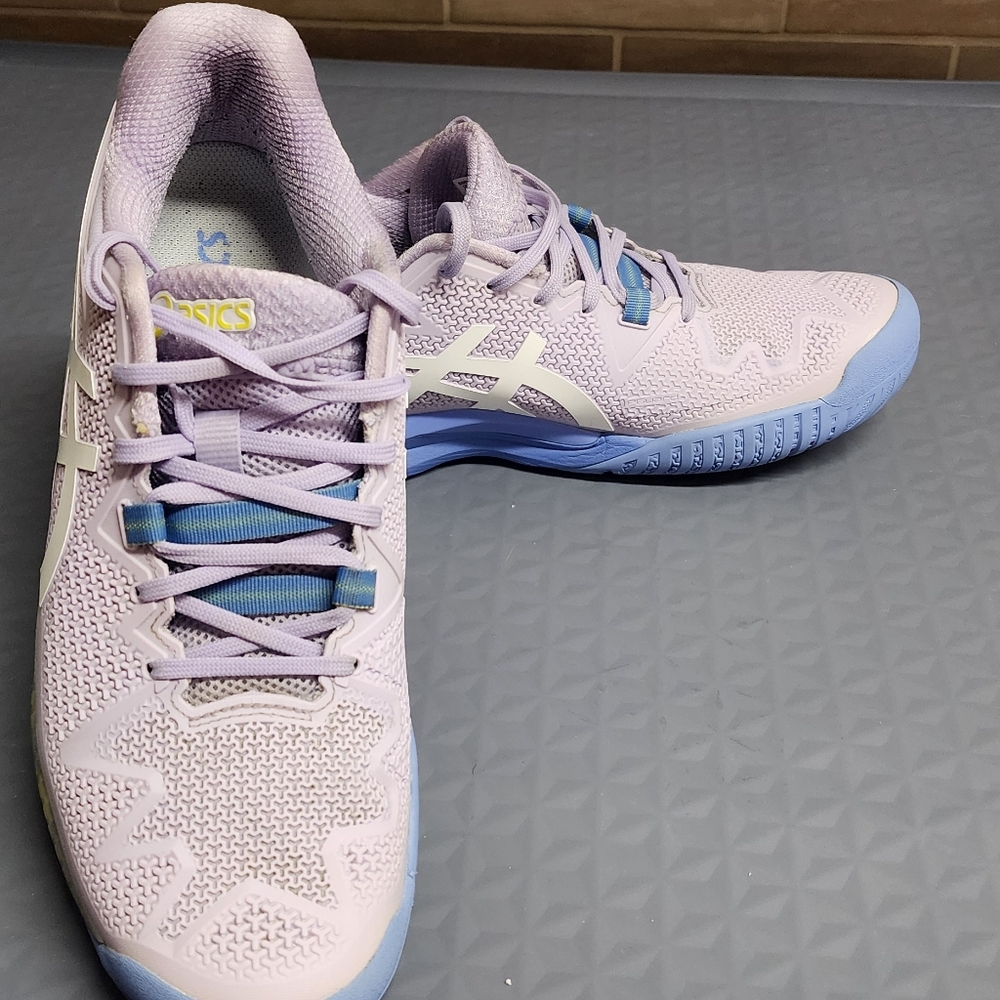 Asics Gel Resolution 8 Clay Court Shoe W sz 10 Lilac Dynawall FlyteFoam - Picture 9 of 13